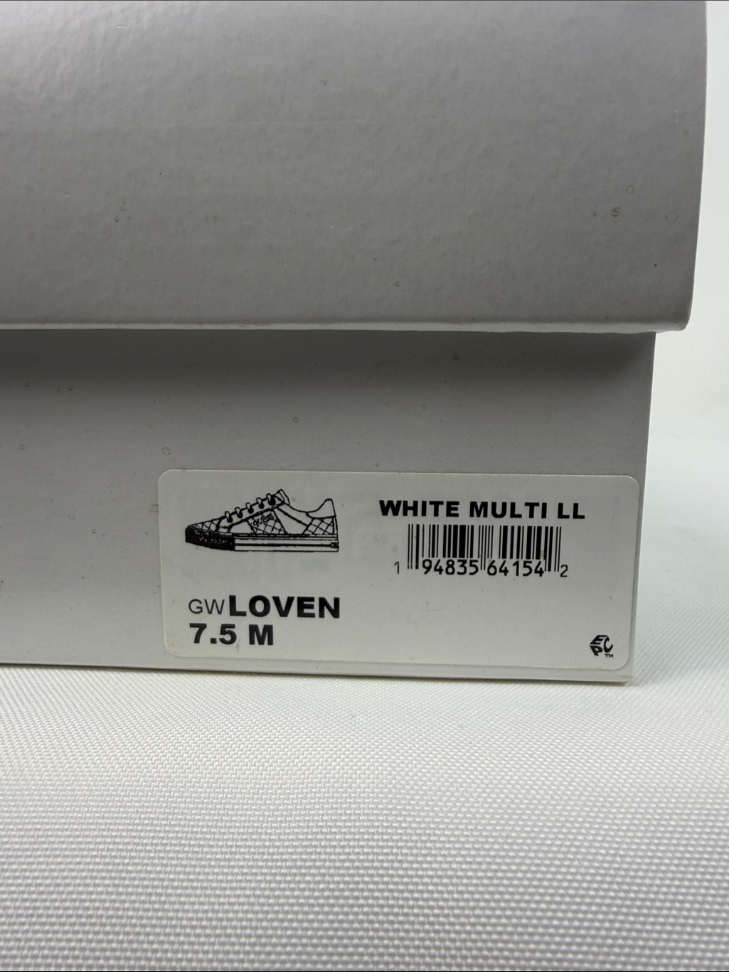 Guess Women's Loven Casual Lace-Up Sneakers White Gold New In Box — image 6 of 6